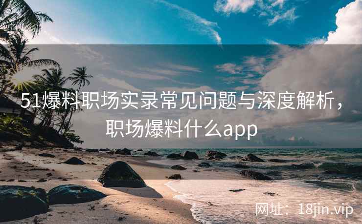 51爆料职场实录常见问题与深度解析，职场爆料什么app  第2张