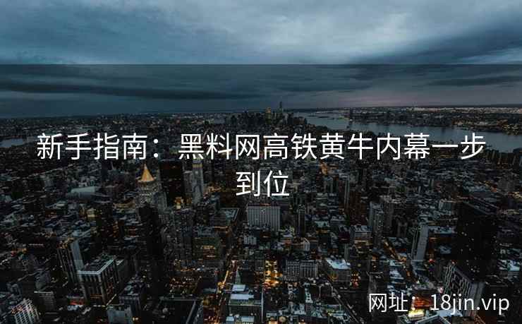 新手指南：黑料网高铁黄牛内幕一步到位  第2张