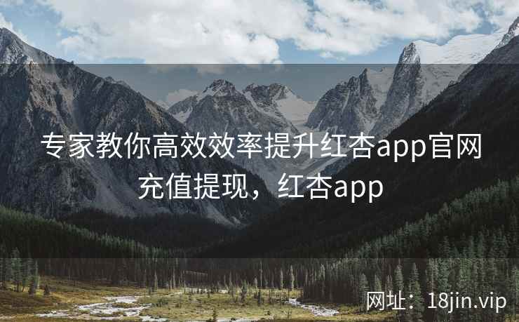 专家教你高效效率提升红杏app官网充值提现，红杏app